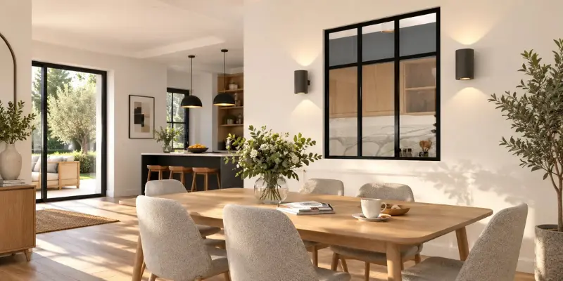 Verrière d'intérieur en acier